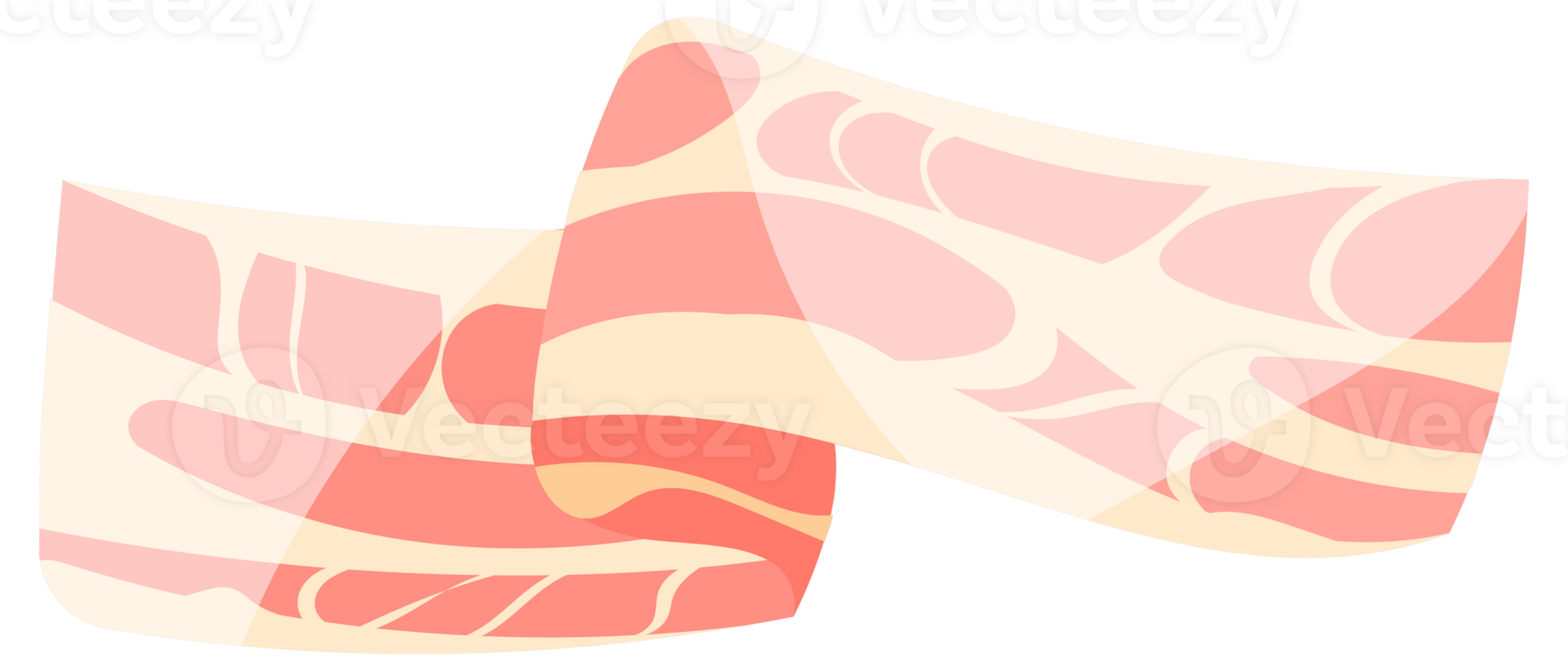 Bacon icons set. Raw or Smoked Bacon strips. Thin Fatty Slices of Pork Rashers. png