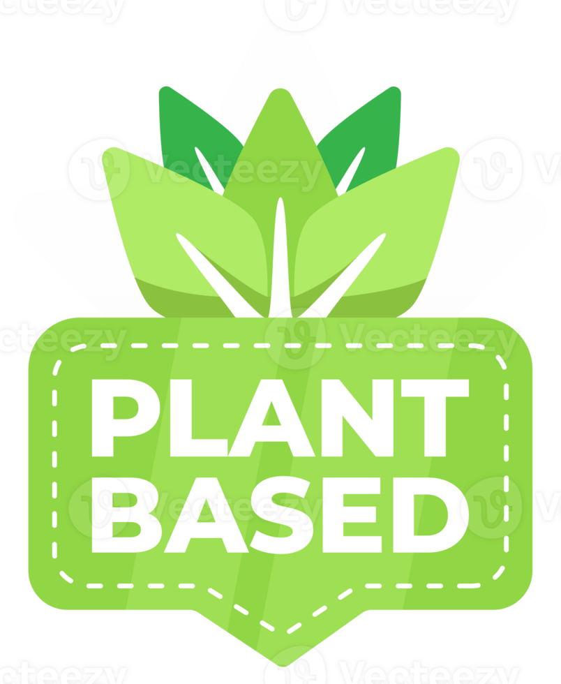 Plant Based Product Seal Featuring a Leaf Emblem for Eco Friendly Goods png