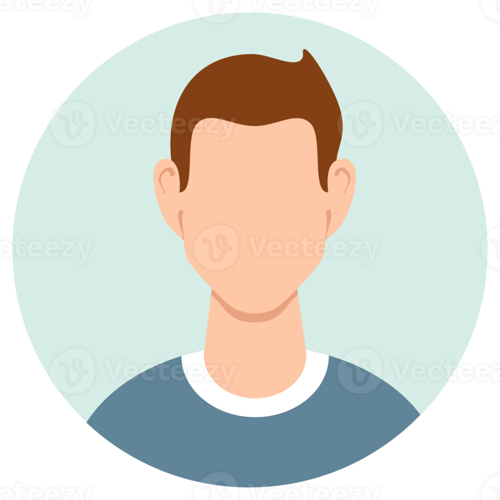 Set of different people avatars. User avatar in circle. illustration png