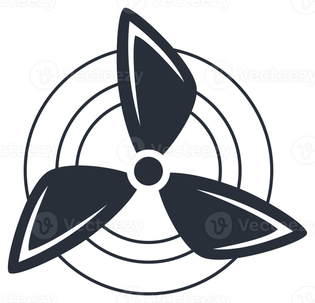 Airplane propellers and motor blades. Plane propellers set. Symbols fan rotating. png