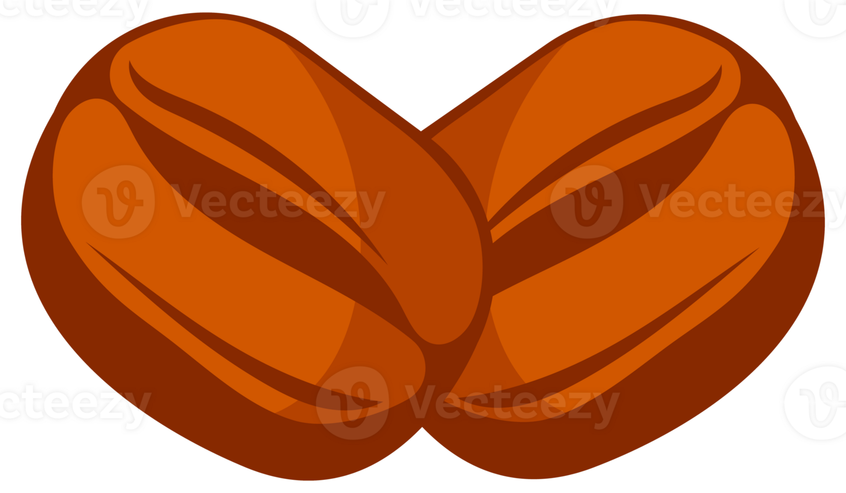 Coffee beans set. Showing various stages of roasting. Various angle for coffee product. png