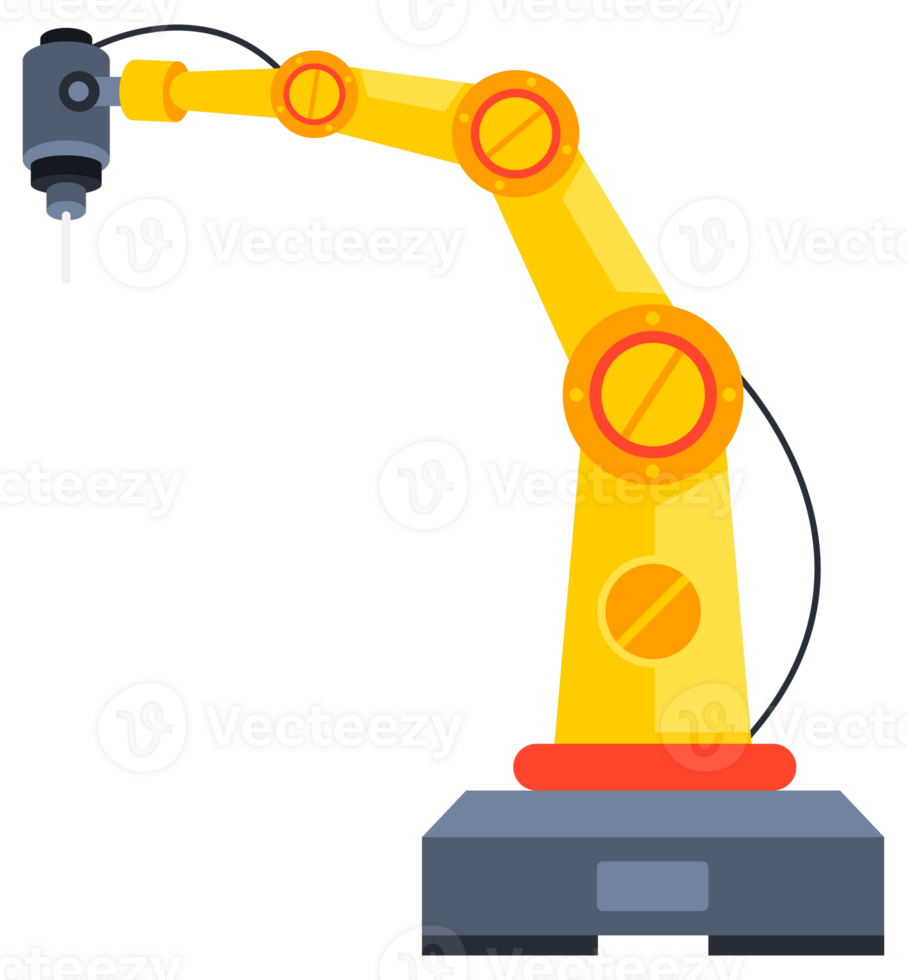Robotic arms. Manufacturing automation technology. Robot arms or hands. Smart factory industry 4.0. illustration png