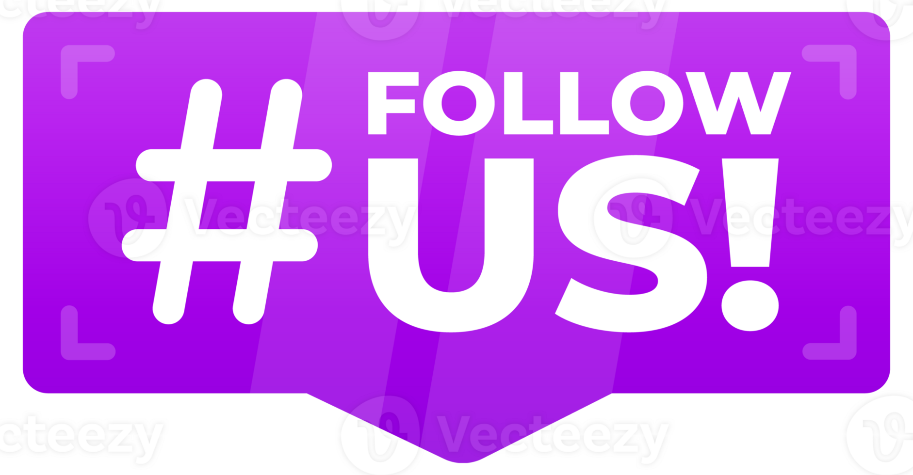 Follow Us Hashtag Campaign Bubbles - Engaging speech bubbles with the call-to-action phrase Follow Us, ideal for social media growth and engagement strategies png