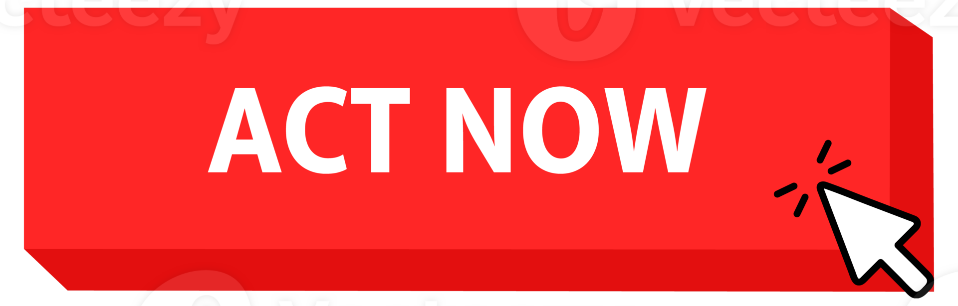 Act now Button with pointer clicking. Web button. Finger Pressing. Click to Act now Concept. illustration png