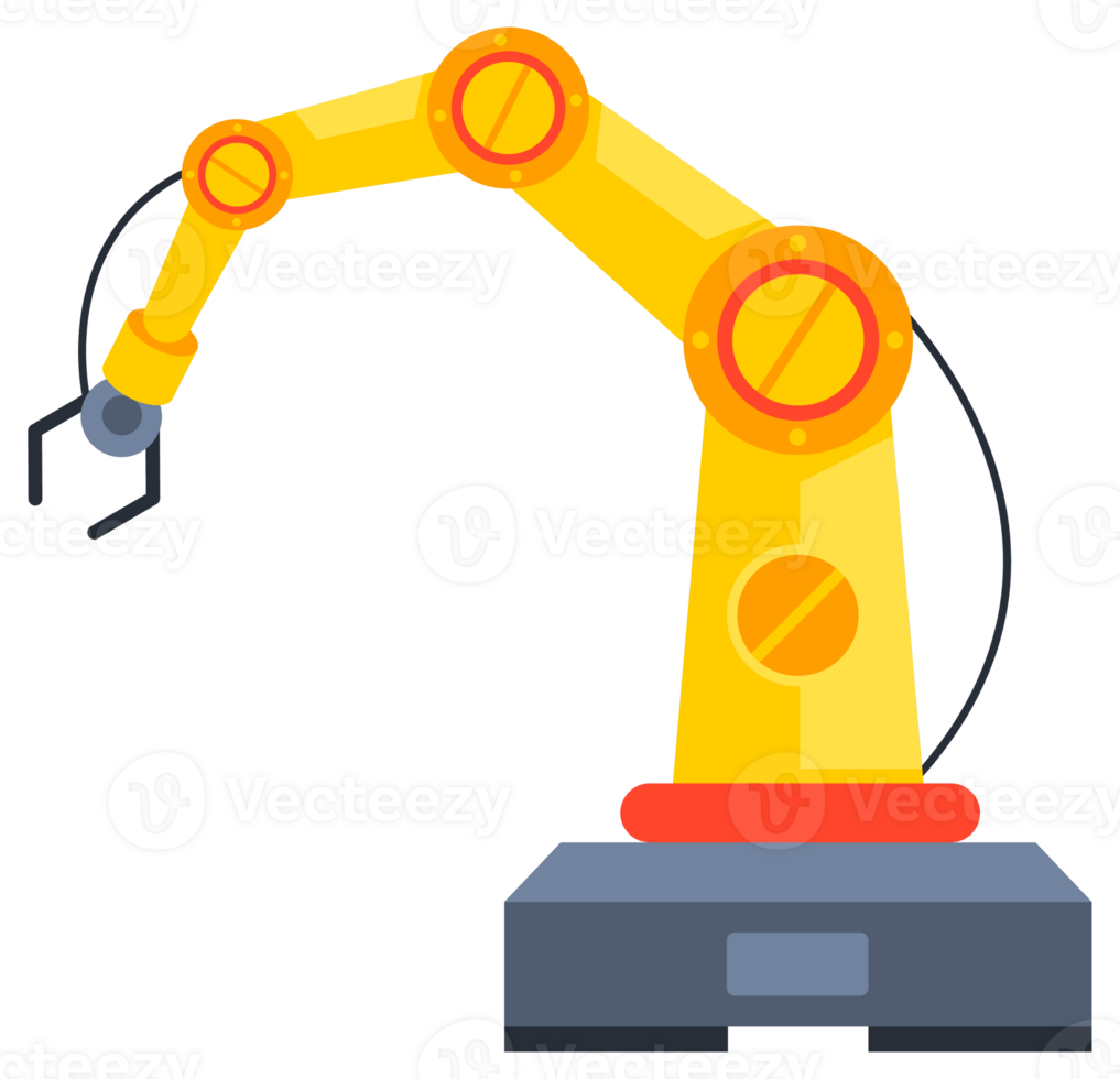 Robotic arms. Manufacturing automation technology. Robot arms or hands. Smart factory industry 4.0. illustration png