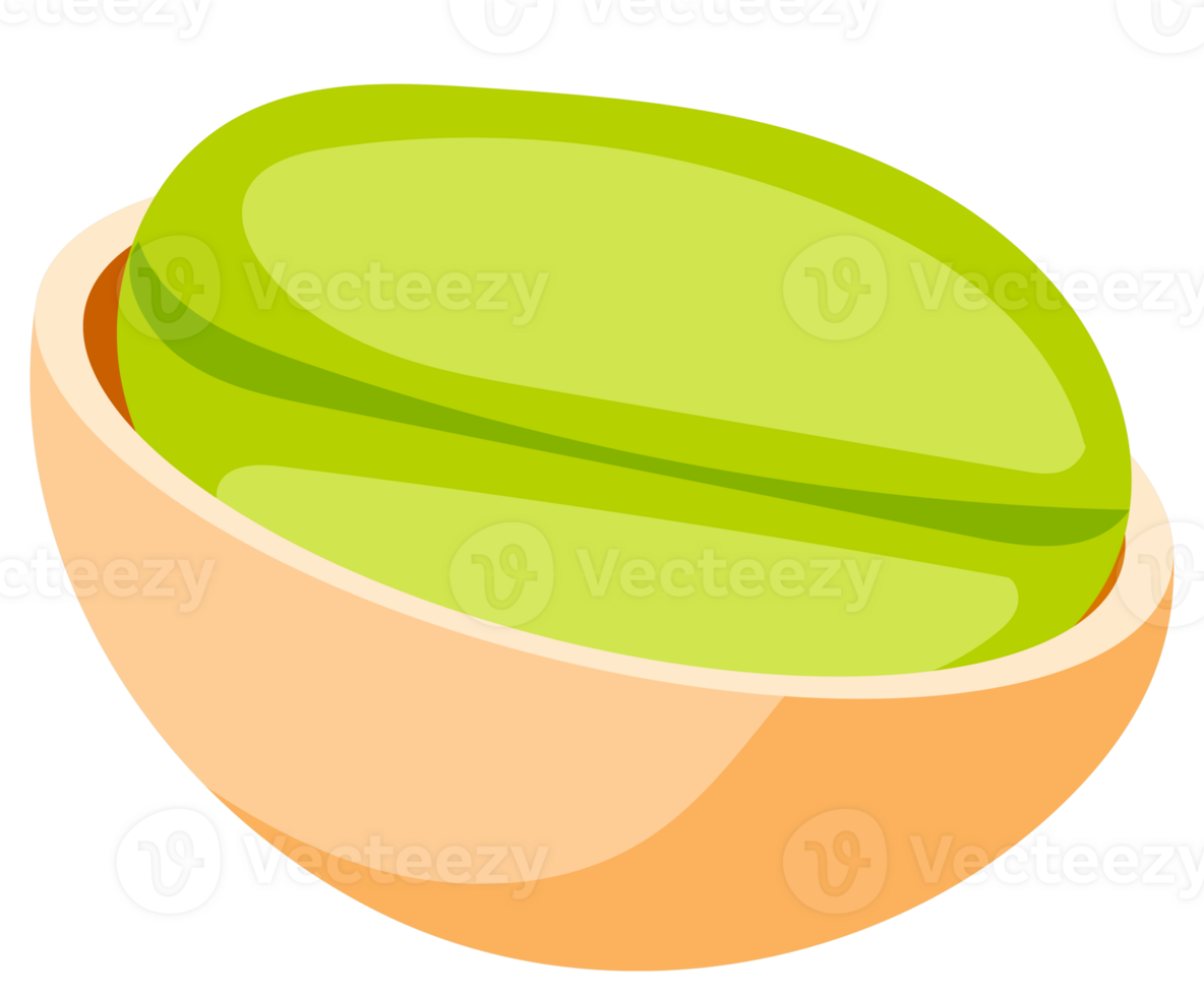 Set of pistachio nuts showing the stages of a pistachio cracking open, with some closed, some open, and some with the nut exposed png