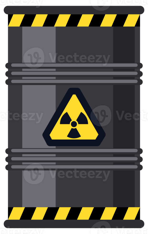 Container with hazard toxic and chemical liquid. Flammable waste, biohazard. illustration png
