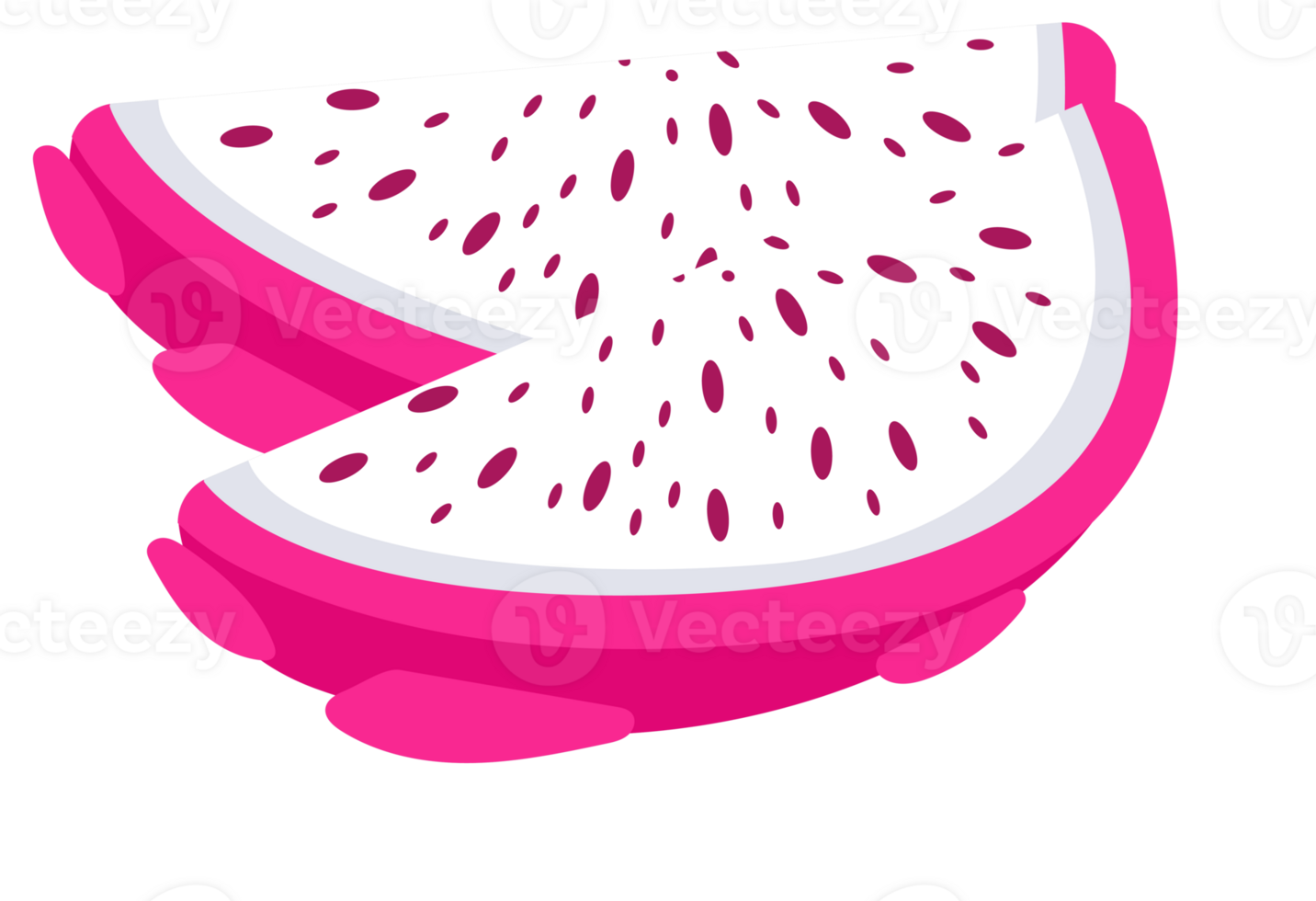 Collection of dragon fruit, or pitahaya. Summer tropical fruit. Vegetarian food. png