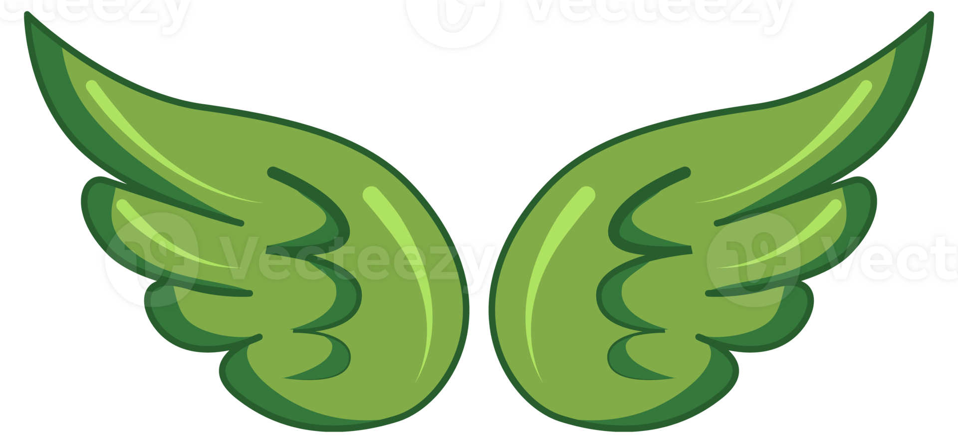 Colorful angel wings in various styles and hues, isolated on white png