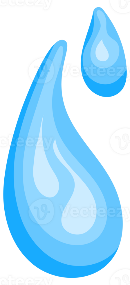 Set of blue water splashes flowing and splashing making different shapes png