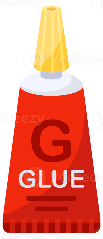 Set of glue containers in different shapes and colors, offering a variety of adhesive solutions for diverse crafting and repair needs png