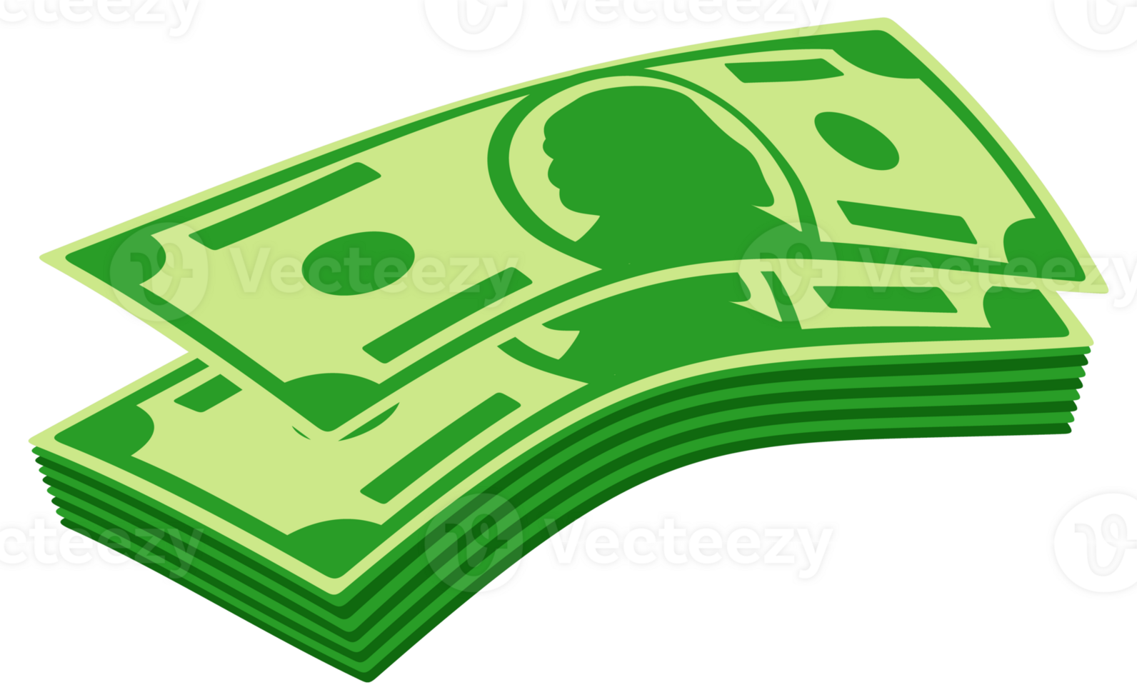Set of packs paper money. Dollar bills. Stack of currency banknotes. illustration png