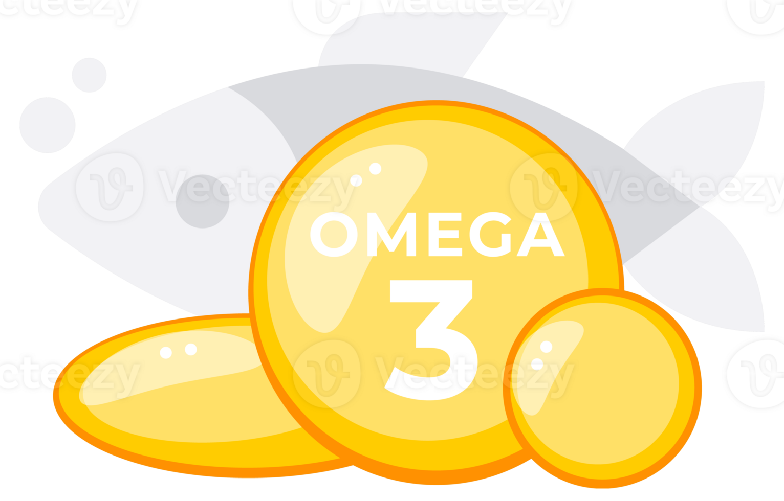 Omega 3 fatty acids capsules with a fish silhouette, highlighting the health benefits of dietary supplements png
