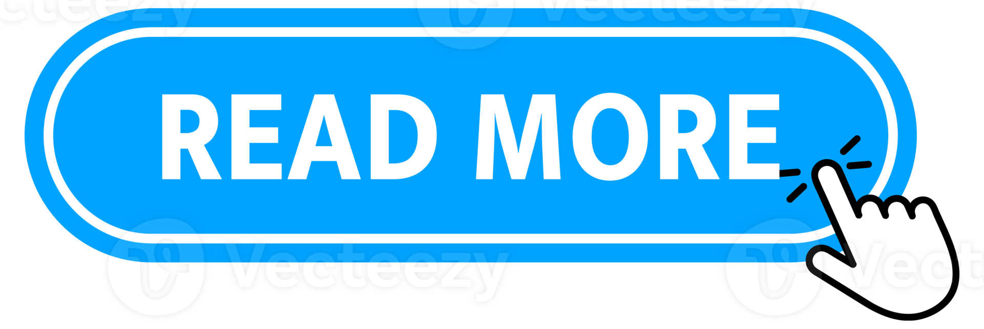 Read More Button with pointer clicking. Web button. Finger Pressing. Click to Read More Concept. illustration png