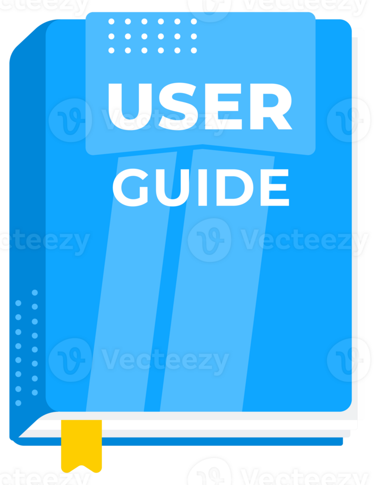 Blue user guide book icons with download symbol, representing accessing information and instructions online png