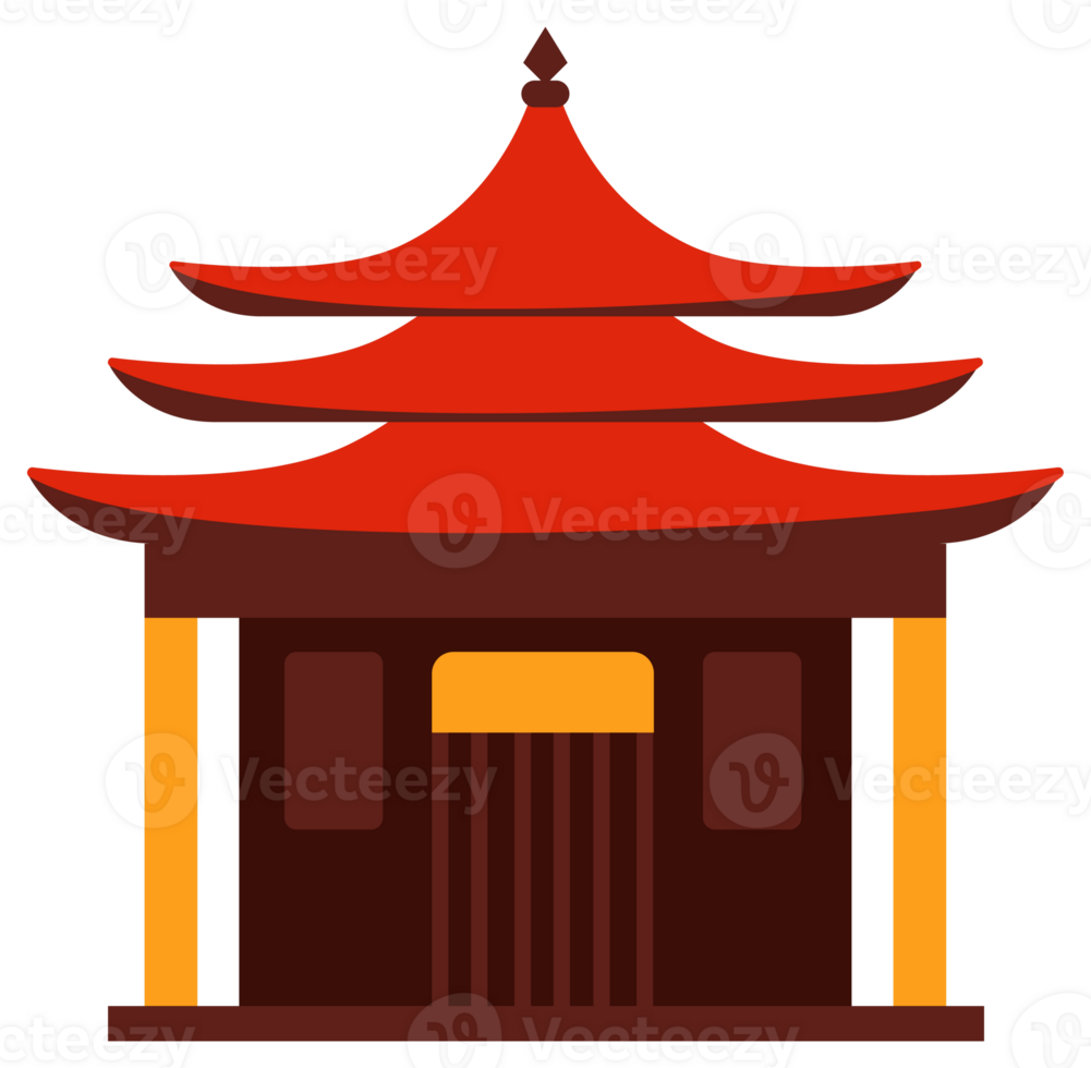 Traditional chinese buildings. China town city. Japan building architecture png