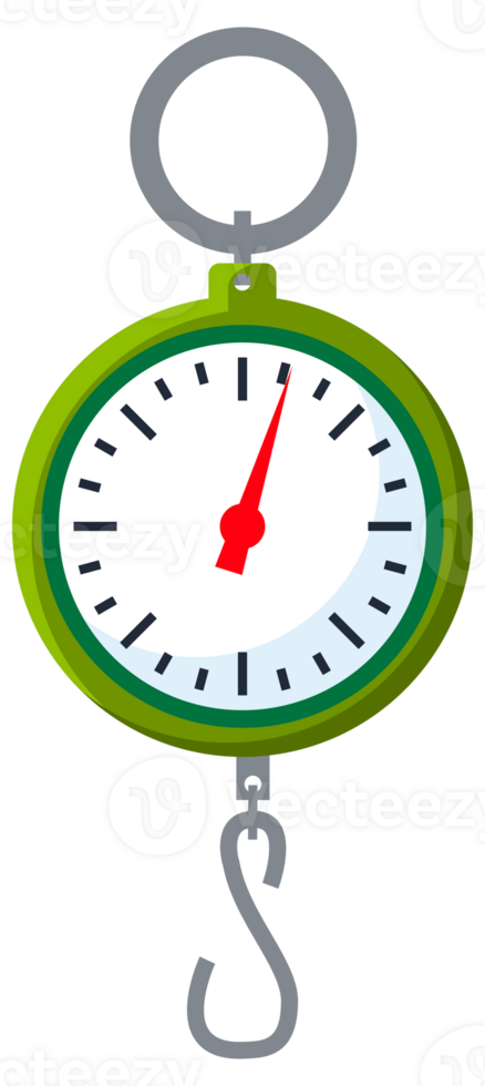 Store electronic and mechanical scales for weight measuring. Market or kitchen measuring instrument. illustration png