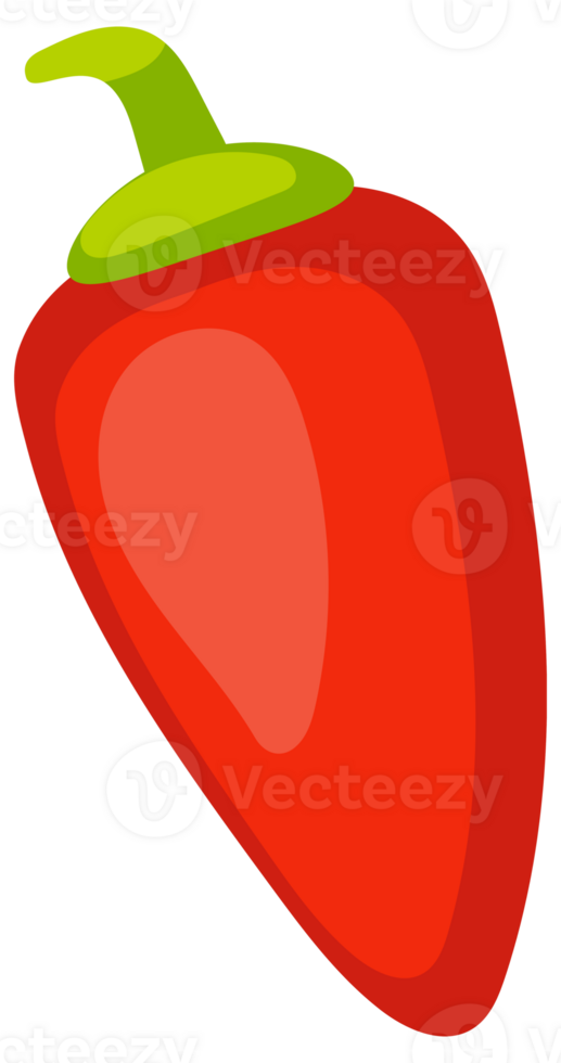 Variety of red, yellow and green bell peppers and chili peppers being sliced, shown whole, and cut in half png