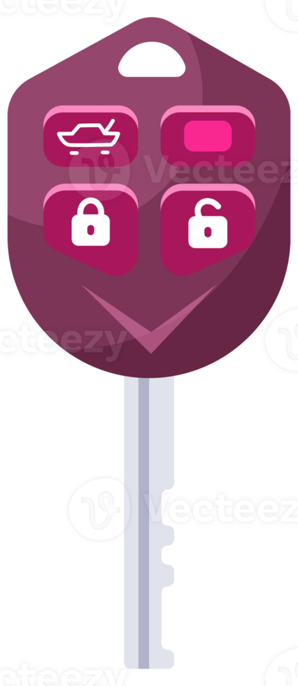 Car key fobs showing lock and unlock buttons for automobile security png