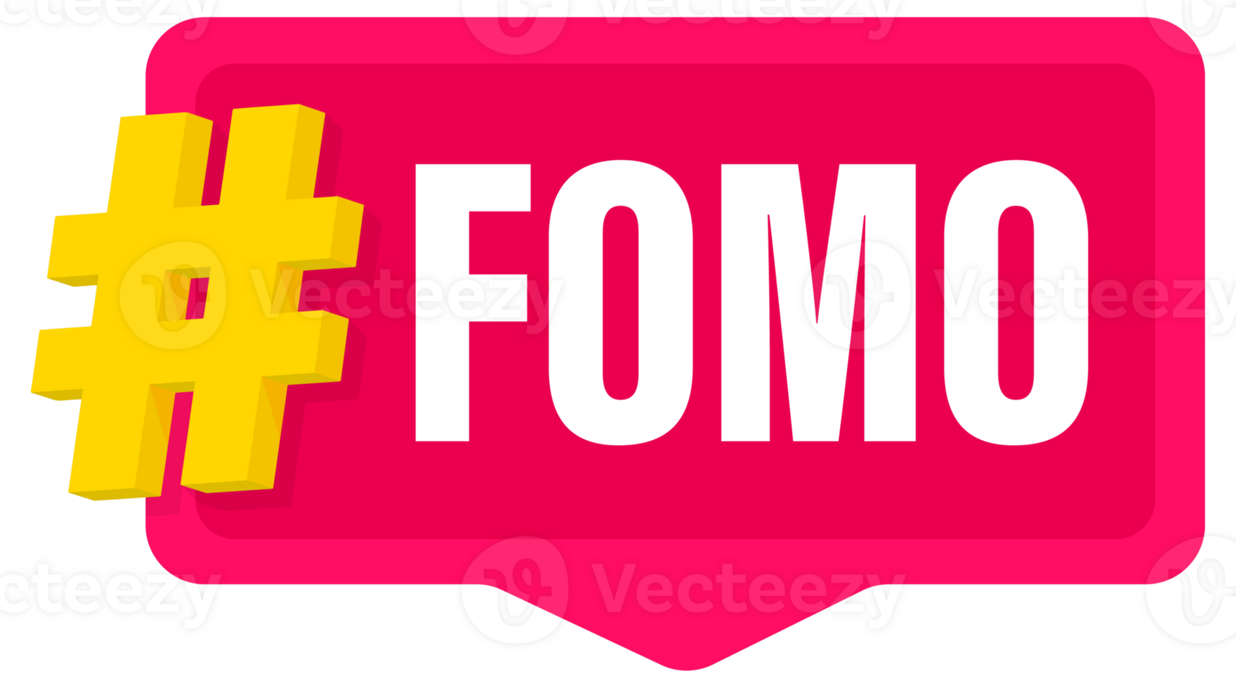 Fear of missing out fomo acronym representing social anxiety disorder png