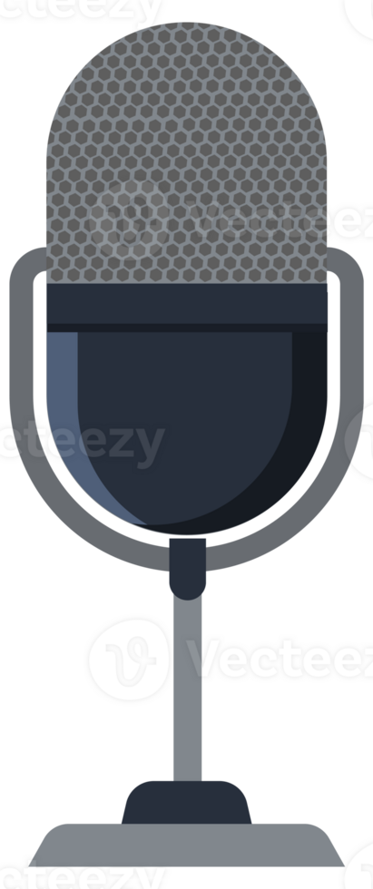 Assortment of different microphone types in a flat design style, suitable for audio equipment representation. png