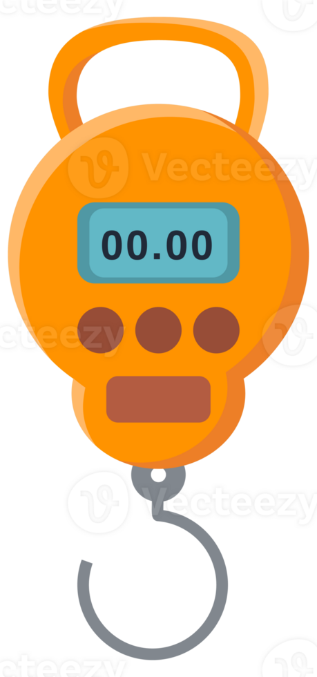 Store electronic and mechanical scales for weight measuring. Market or kitchen measuring instrument. illustration png
