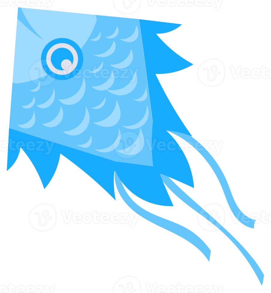 Kite in sky. Wind flying toy with ribbon and tail for kids. Cartoon kites png