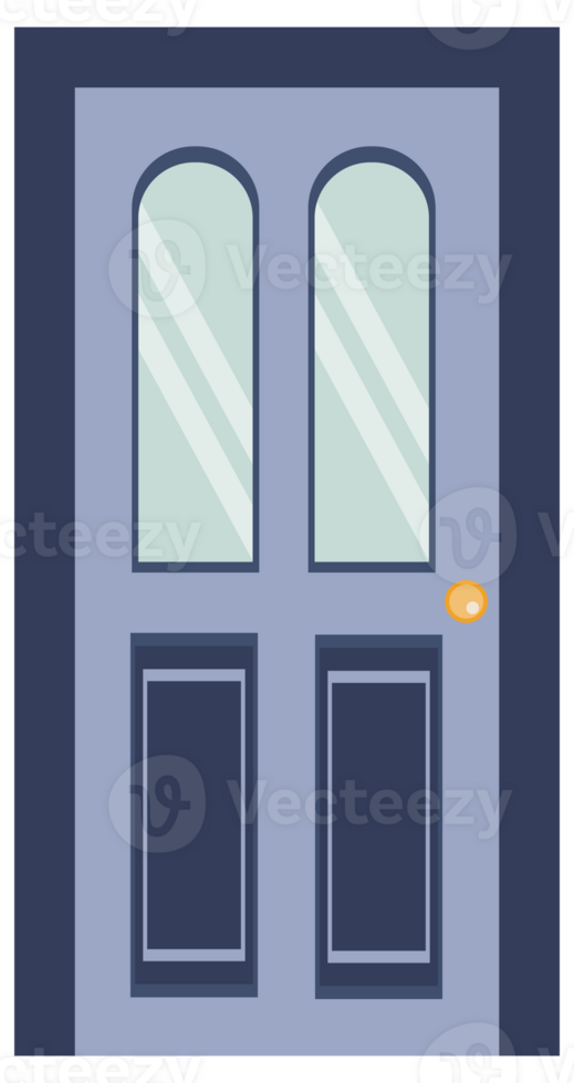 Set Colorful front doors to houses. House facade or room entry. illustration png