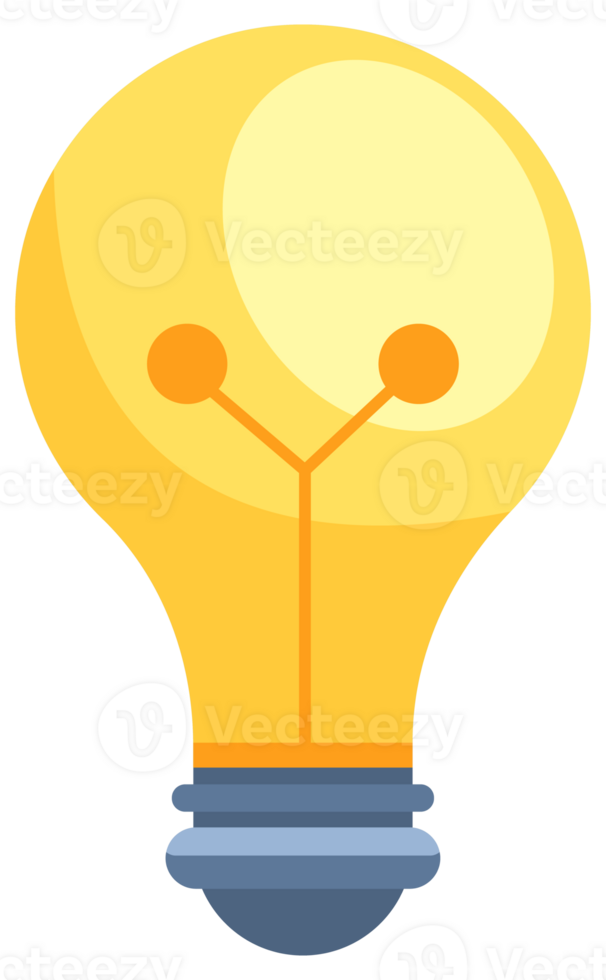 Lightbulb icon set. Light bulb. Electric lamp. Energy saving and CFL lamps png