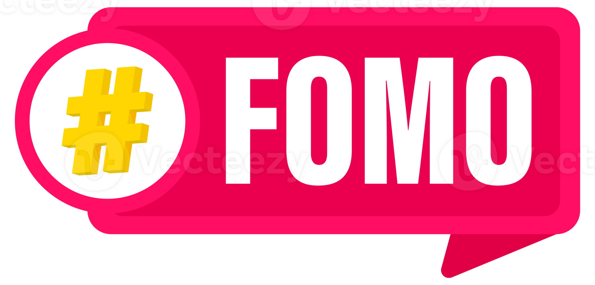 Fear of missing out fomo acronym representing social anxiety disorder png