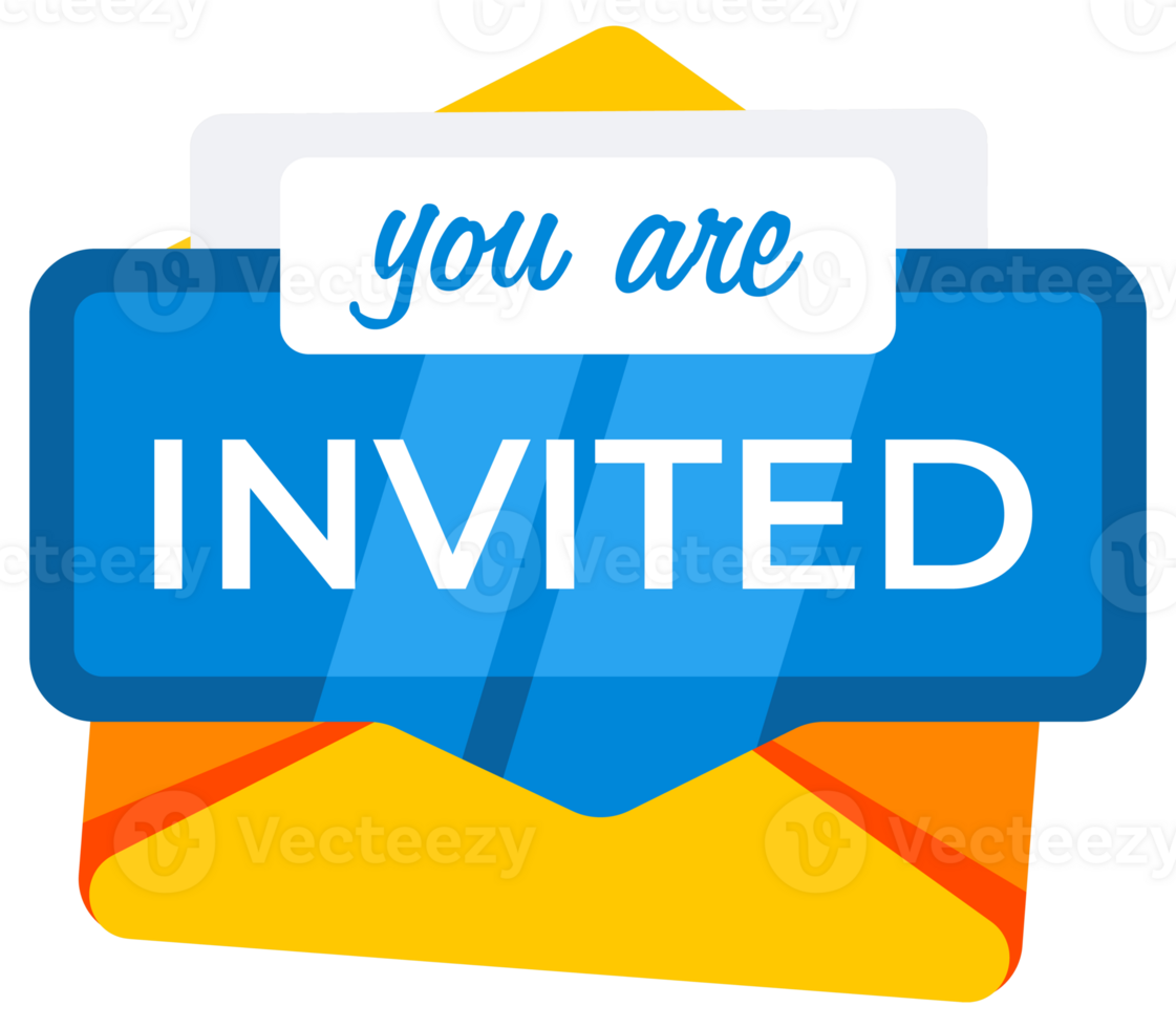 You are invited Envelope Letter. illustration png