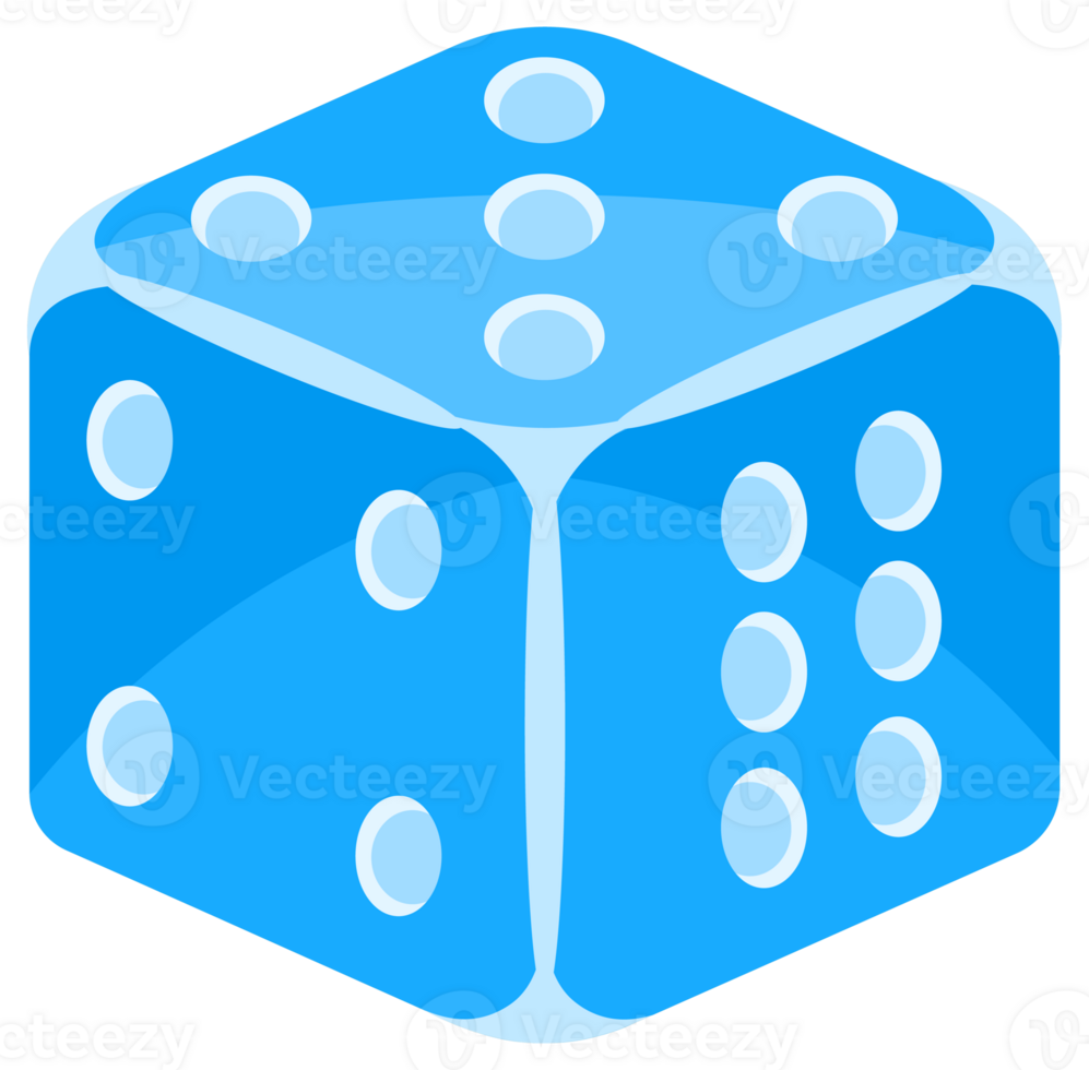 Six vibrant blue dice in motion, each showing different sides, evoke luck and chance in a casino setting. Symbolizing risk and excitement, they capture the thrill of games of probability png