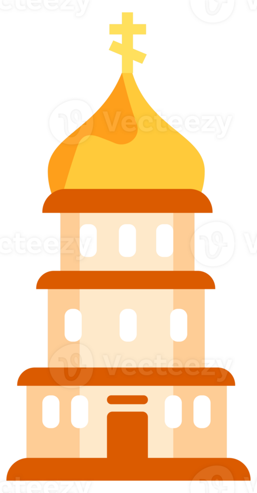Church icons set. Religion Architecture buildings with glass windows png