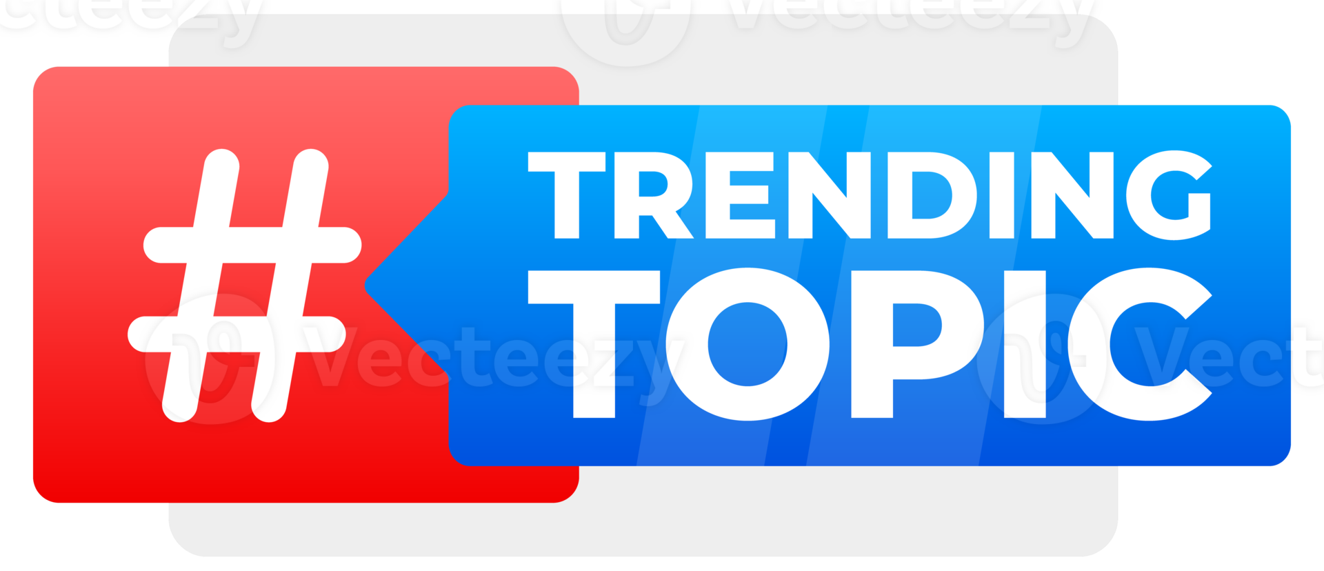 Trending Topic Hashtag Speech Bubble Collection - Colorful and eye-catching speech bubbles with the hashtag Trending Topic for digital and social media graphics png