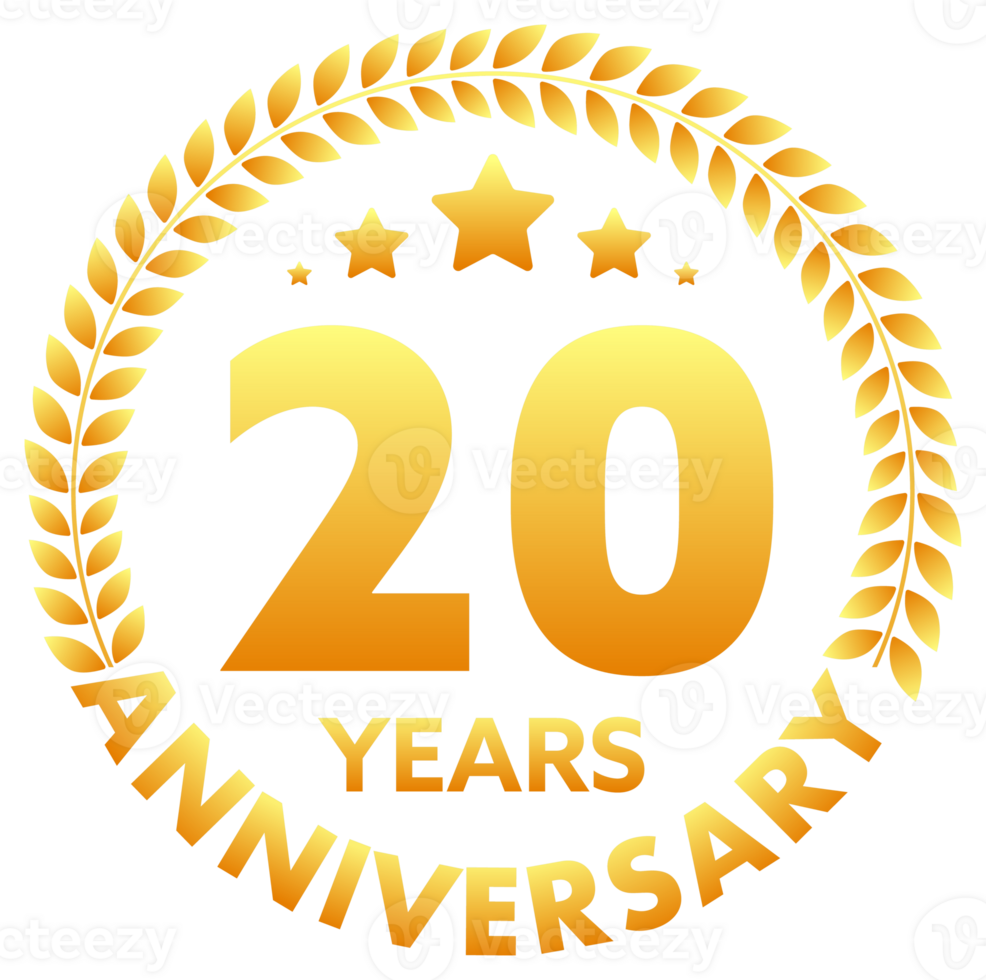 Anniversary icon set with laurel wreath. 10, 20, 30, 40 ,50, 60, 70, 80, 90, 100 years jubilee. Celebration anniversary event. stock illustration png