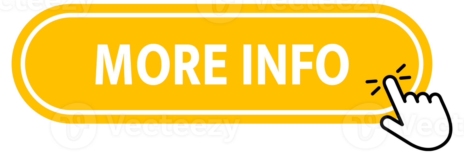 More info Button with pointer clicking. Web button. Finger Pressing. Click to More info Concept. illustration png