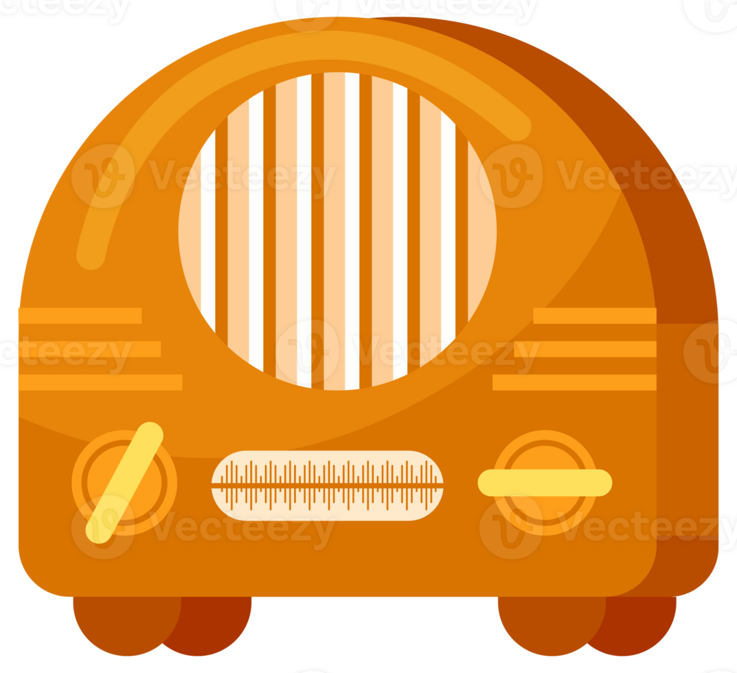 Four different types of audio devices illustrating the evolution of music broadcasting technology png