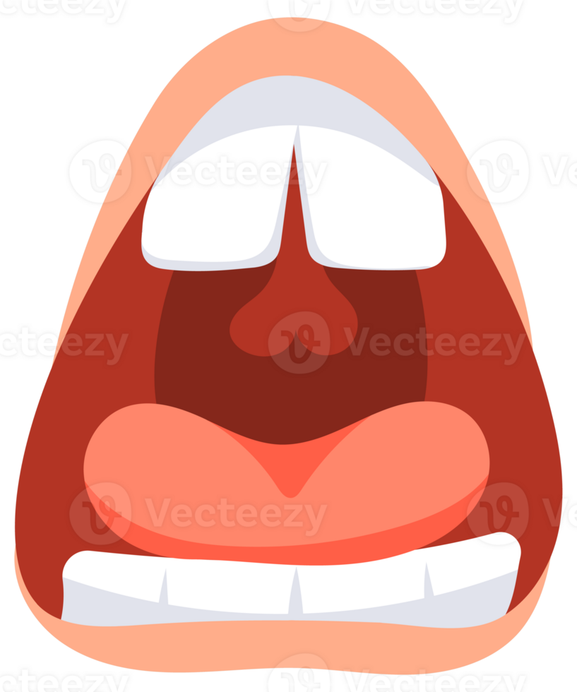 Funny mouths set. Talking mouth and lips. Smile with teeth, angry and laugh png