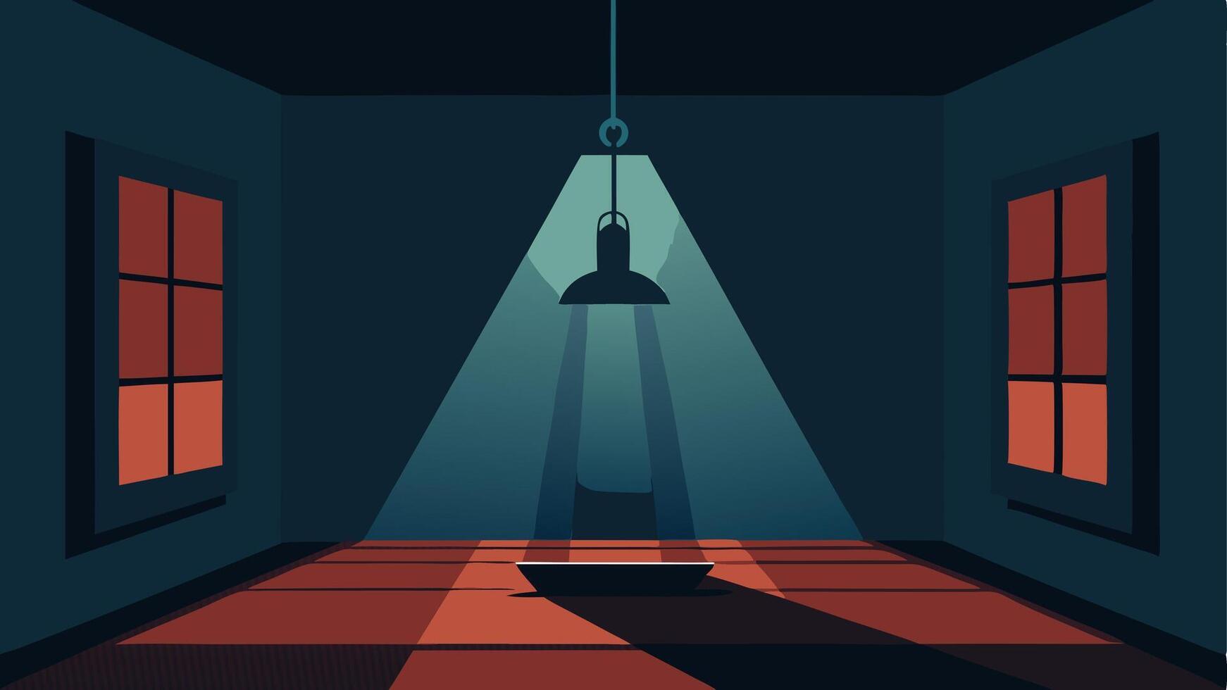 Suspenseful Atmosphere A portrayal of the rooms ambiance highlighting shadows and dramatic lighting to suggest tension and the weight of the confession.. vector