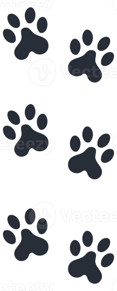 Animal and bird trace steps set. Animal tracks. Paw prints. png