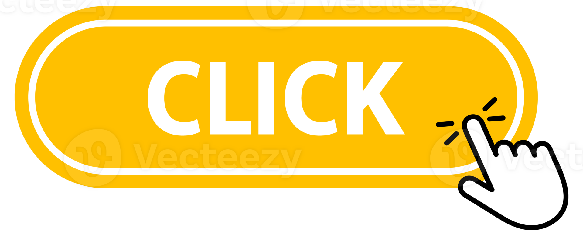 Click Button with pointer clicking. Web button. Finger Pressing. Click to Click here Concept. illustration png
