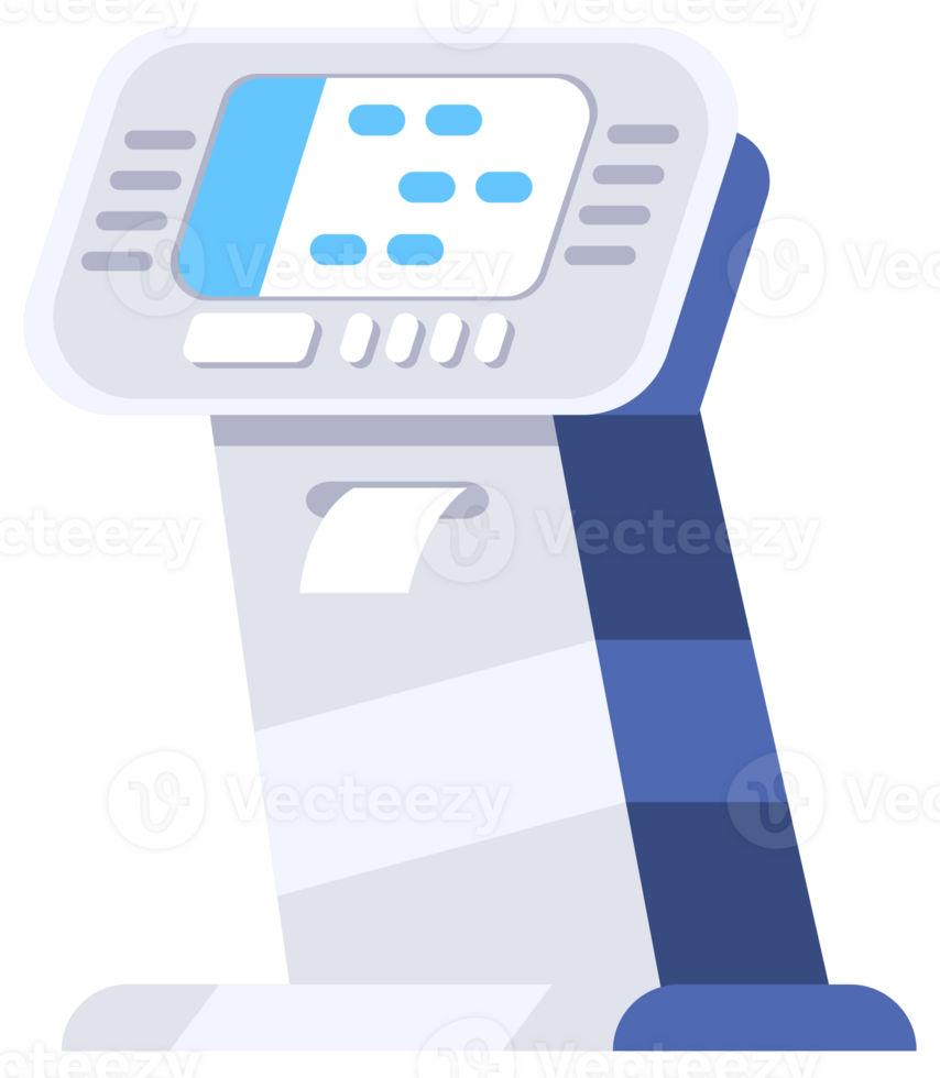 Collection of self service electronic payment machines with touch screen, pos terminal, ticket machine, and automated lockers. png