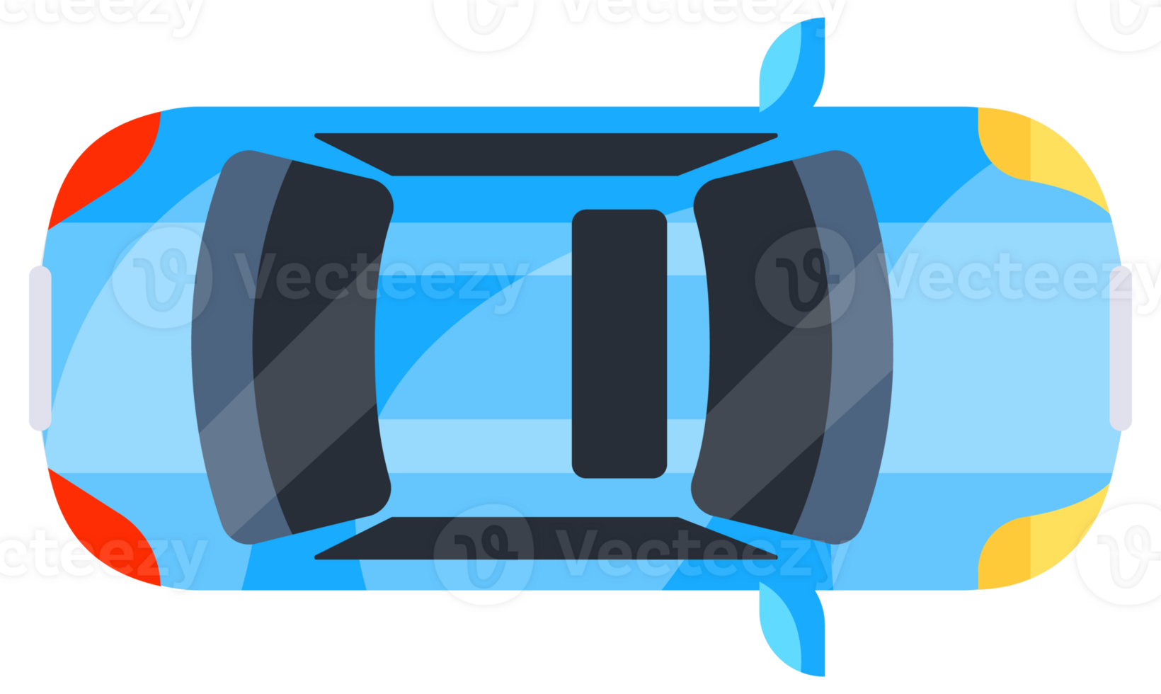 Car top view. Urban civilian vehicle. Automobile car. Auto transport. png