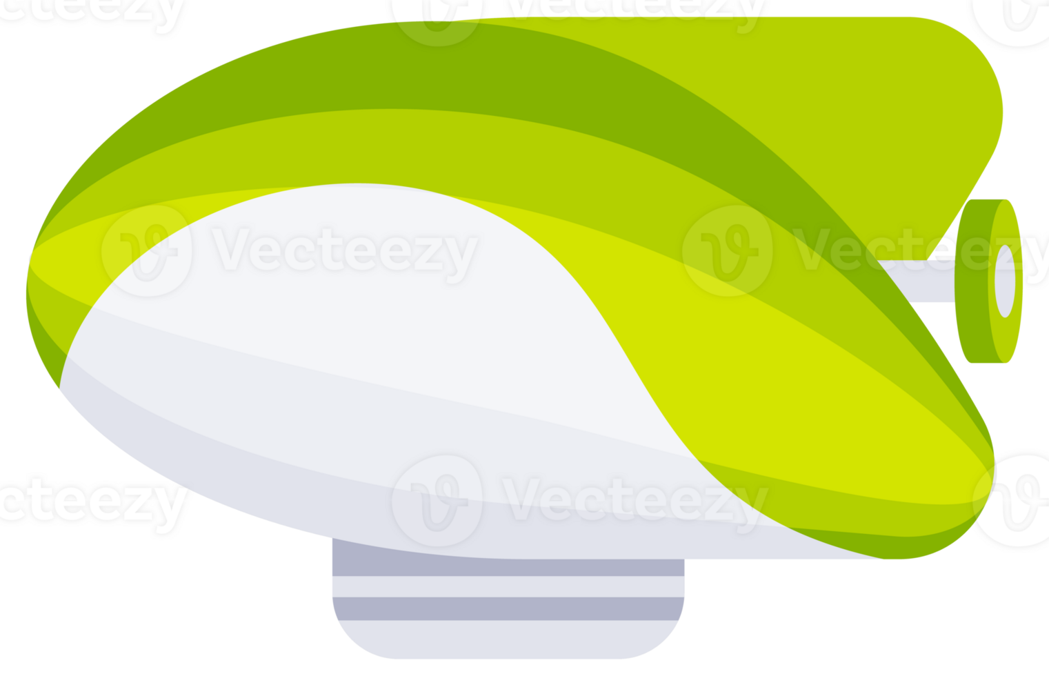 Zeppelin with stripes cabins. Passenger airships set collection. Cigar shaped balloon. png