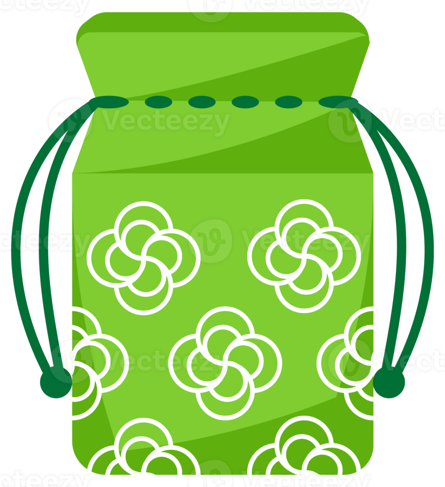 Six colorful money pockets representing wealth and prosperity for chinese new year celebrations. png