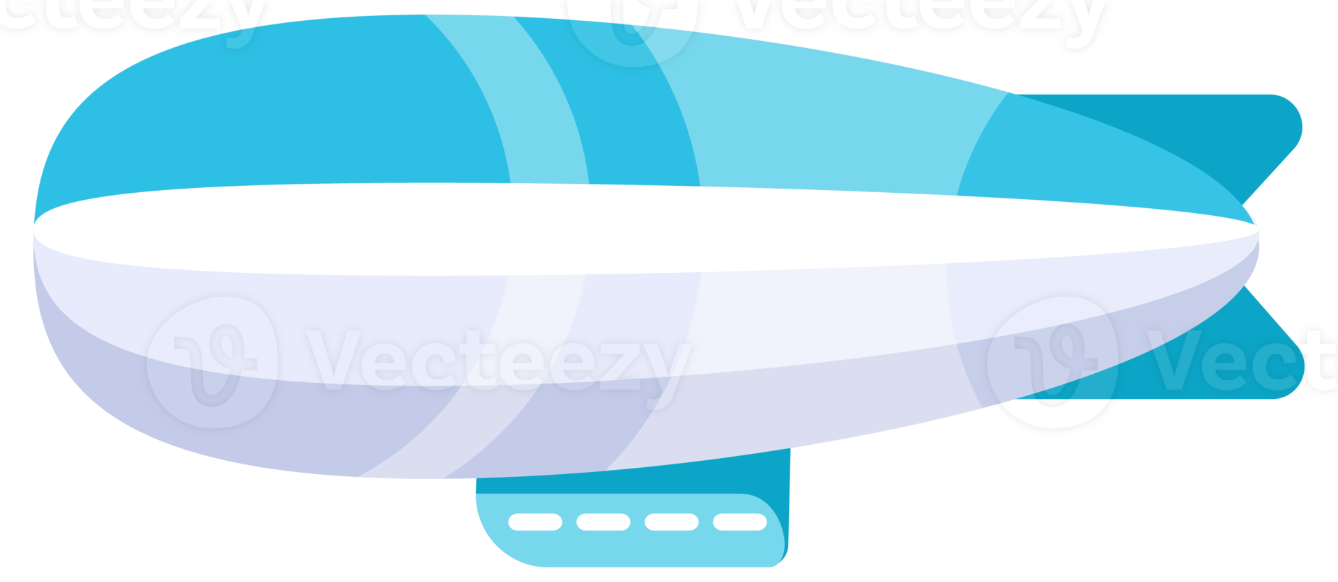 Zeppelin with stripes cabins. Passenger airships set collection. Cigar shaped balloon. png