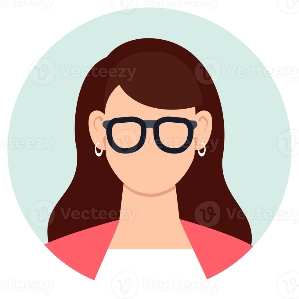Set of different people avatars. User avatar in circle. illustration png