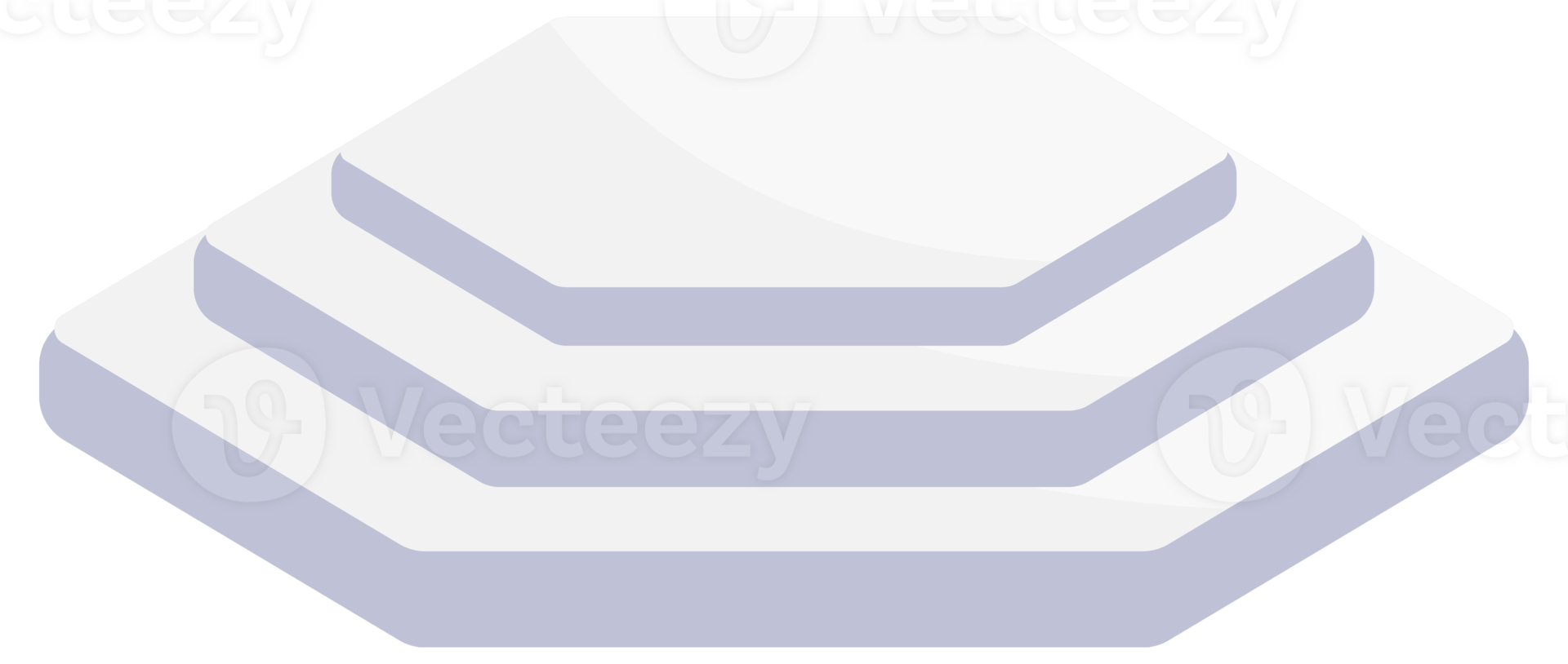 Set white blank product podium scene isolated on white background png