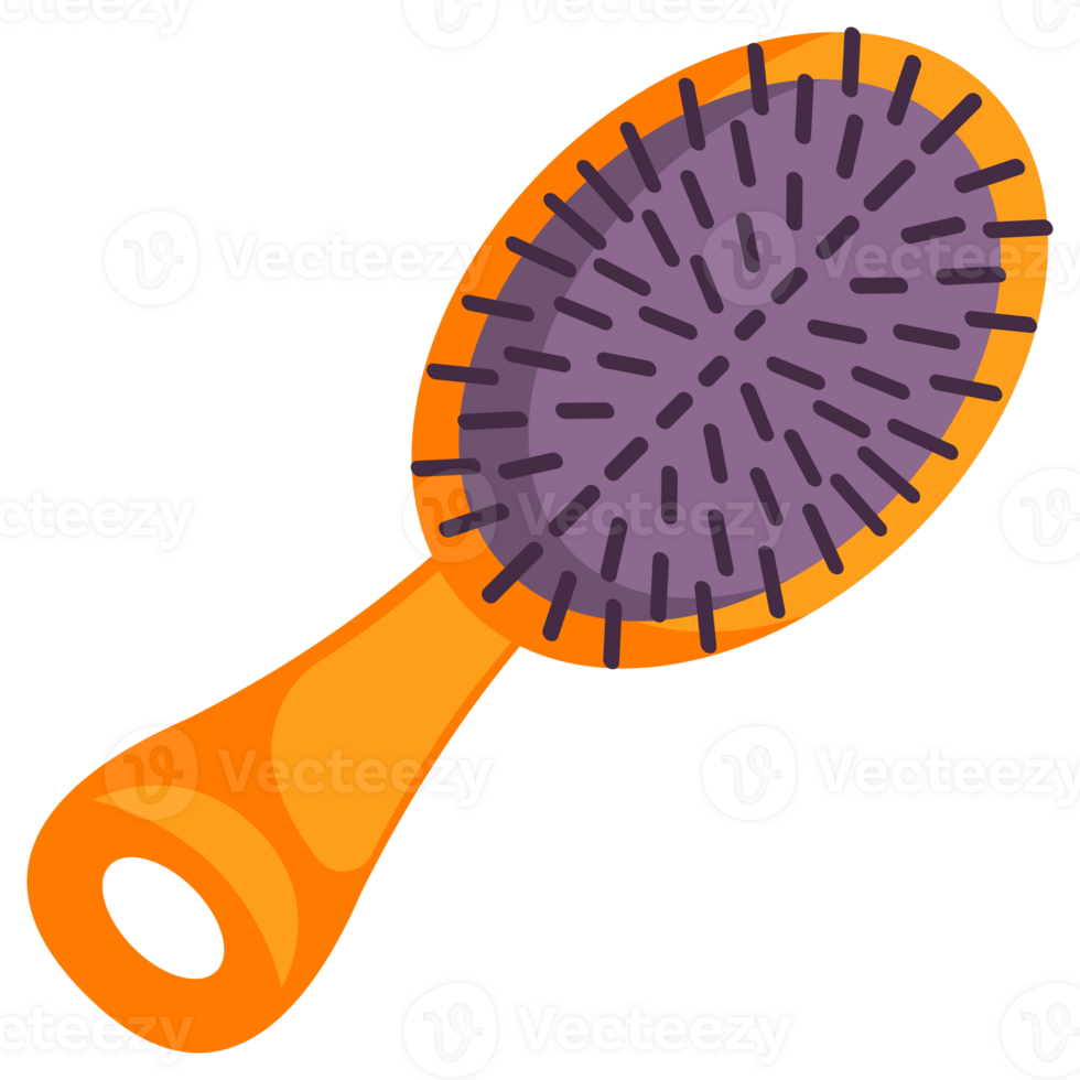 Set hairbrushes and professional comb for hair styling. Stylist and beauty salon tools png