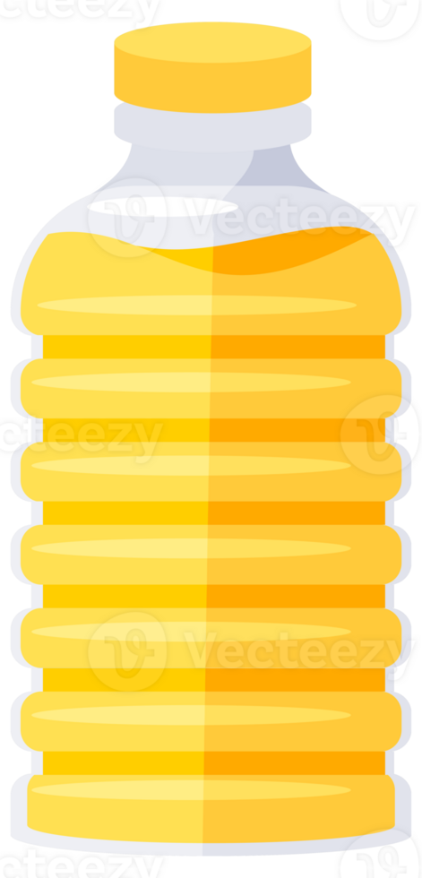 Different bottles and jugs filled with cooking oil are displayed on a white background png